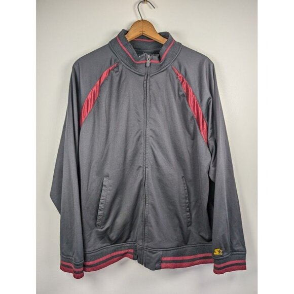 Vintage 90s Y2K Starter Track Suit Size Large Basketball Snap Leg Warm Up Stripe - Picture 2 of 10